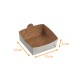 Modulo caja kraft marrón 12x12x4cm, formato bandeja, paquete de 20