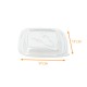 Lid for salad bowl deep square Tubs with integrated fork, box of 500