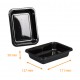Bandeja CPET negro, 171x127x50mm, 1 compartimento, caja de 696