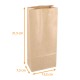 SOS-Tasche aus Papier 13.5+7.5x31.5cm, Kraft braun, 100er-Packung