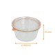Vaso di vetro liscio con coperchio e sigillo "Weck" 290ml, ø100mm h. 55mm, confezione da 6