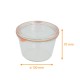 Vaso di vetro liscio con coperchio e sigillo "Weck" 370ml, ø100mm h. 70mm, confezione da 6