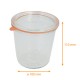 Vaso di vetro liscio con coperchio e sigillo "Weck" 580ml, ø100mm h. 110 mm, confezione da 6