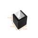 Black box with window and notches, 11x11x11 cm, black, pack of 50