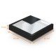 Black box with window and notches, 32x32x5 cm, black, pack of 50