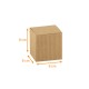 Faltschachtel aus Kraft écru gewellt 8x8x8cm , 10er-Pack