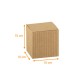 Caja plegable kraft ondulado crudo 10x10x10cm, paquete de 10