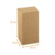 Caja plegable kraft ondulado crudo 10x10x16cm, paquete de 10