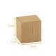 Faltschachtel aus Kraft écru gewellt 12x12x12cm, 10er-Pack