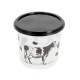 Plastic jar for rillette and crème fraîche in PP 500ml 'Produits Laitiers' (jar+lid), box of 250
