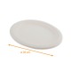 Piastra in fibra vegetale ovale ø 26cm, confezione da 50