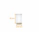 Transparent tube for chocolates, sugared almonds, macaroons in RPET, ø 60mm, ht 90mm + cover, Black/Gold background, box of 170