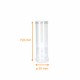 Transparent tube for chocolates, sugared almonds, macaroons in RPET, ø 50mm, ht 150mm + cover, transparent background, box of 150