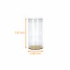 Transparent tube for chocolates, sugared almonds, macaroons in RPET, ø 80mm, ht 130mm + cover, Black/Gold background, box of 50