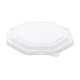 Tapa para plato de pulpa caña de azúcar, octogonal, 23x23x3cm, 830ml, paquete de 50