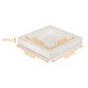 Chocolate box bottom 16 pieces, white carton, pack of 100