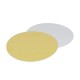 Colored cardboard disc Gold/Silver ø 21cm, pack of 100