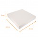 Square white cake tin 29x29x5 cm, pack of 50 pieces, with notches, closed face