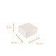Kuchenbox quadratisch weiß 10x10x5 cm, Packung mit 50 Stück, mit Einkerbungen, geschlossene Seite