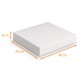 Kuchenbox quadratisch weiß 40x40x8 cm, Packung mit 25 Stück