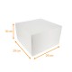 Kuchenbox quadratisch weiß 29x29x18 cm, Packung mit 25 Stück, mit Einkerbungen