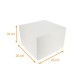 Kuchenbox quadratisch weiß 26x26x18 cm, Packung mit 25 Stück, mit Einkerbungen