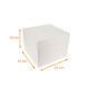 Square white cake tin 23x23x18 cm, pack of 25 pieces, with notches