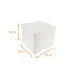 Kuchenbox quadratisch weiß 20x20x18 cm, Packung mit 25 Stück, mit Einkerbungen