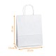 Kraft bag with string handles "white kraft" 90g/m2, 22+10x28cm, box of 250
