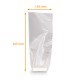 Borsa con fondo in cartone Argento, 140x305 mm, scatola da 1000