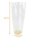 Tasche Boden Karton rund, 75x280 mm, GOLD, mit gekreuztem Boden 40µ, Karton mit 1000 Stück