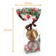 Christmas food bag with rigid bottom in cardboard 100x220mm, Nordmann, pack of 100