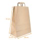 Kraft bag with flat handles 26+12x35cm, 'Kraft Naturel' 80g/m2, box of 250