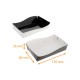 Bandeja de horno pequeña Negro/Blanco, 130x90x35mm, n°1 , paquete de 50
