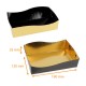 Petit-fours tray Black/Gold, 190x120x35mm, n°3, pack of 50