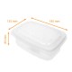Bandeja de plástico con tapa apta para microondas - Ondipack 1000cc, 185x135x84mm, Caja de 300