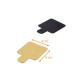 Tongue holder 4x4cm square in GOLD/BLACK cardboard, 200 pack