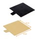 Tongue holder 8x8cm square in GOLD/BLACK cardboard, 200 pack