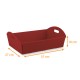 Cardboard presentation basket with handles, 37x27x10cm, burgundy wavy, box of 30