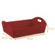 Cardboard presentation basket with handles, 43x30x11cm, burgundy wavy, box of 30