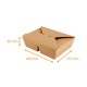 Barquette Ecokraft 2 compartiments, 400+400ml, 168x135x50mm, carton de 300