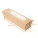 Boite Baguette, Sandwich mit Fenster Karton mit 200 Stück, 27,5x8x6cm, "Kraft Ecru