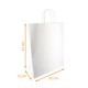 Kraft bag with string handles "white kraft" 90g/m2, 32+12x41cm, box of 200