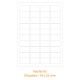 Adhesive labels 640 pack, rectangular 19x32mm white