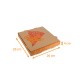 Pizza box square corners 26x26x4cm on brown kraft paper, pack of 100