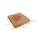 Pizza box square corners 29x29x4cm on brown kraft paper, pack of 100