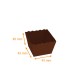 Teglia Easy Bake 45x45x40mm (marrone/marrone), confezione da 50