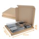Meal Tray Kit in Kraft 'Kanopée' + rPET lid, 327x268x65mm, box of 30