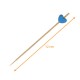 Wood pick Blue heart', 12 cm, 200 pack