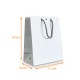 Sac Luxe à poignée cordelière carton de 300, 'Lupuna Blanc' 11+6x14cm (100% Eco-Conception)
